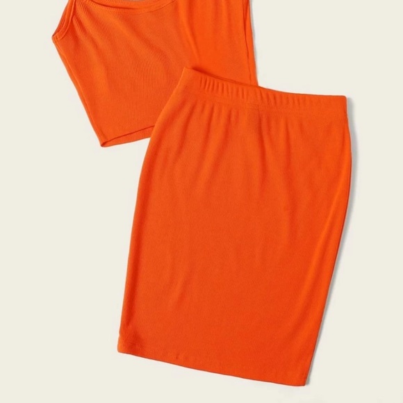 ❌SOLD—Orange Skirt Set - Picture 2 of 6